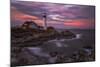 Portland Head Sunset-Darren White Photography-Mounted Photographic Print