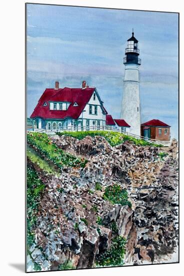 Portland Headlight, Maine-Anthony Butera-Mounted Giclee Print