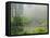 Portland Japanese Garden Fogged In: Portland, Oregon United States of America, USA-Michel Hersen-Framed Stretched Canvas