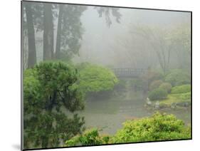 Portland Japanese Garden Fogged In: Portland, Oregon United States of America, USA-Michel Hersen-Mounted Premium Photographic Print