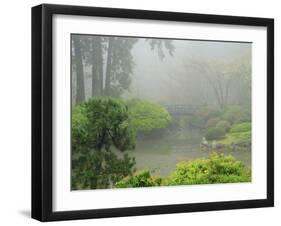 Portland Japanese Garden Fogged In: Portland, Oregon United States of America, USA-Michel Hersen-Framed Photographic Print