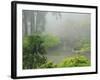 Portland Japanese Garden Fogged In: Portland, Oregon United States of America, USA-Michel Hersen-Framed Photographic Print