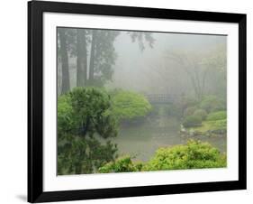 Portland Japanese Garden Fogged In: Portland, Oregon United States of America, USA-Michel Hersen-Framed Photographic Print