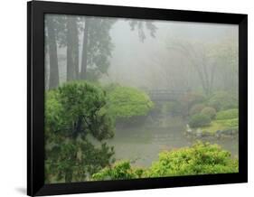 Portland Japanese Garden Fogged In: Portland, Oregon United States of America, USA-Michel Hersen-Framed Photographic Print