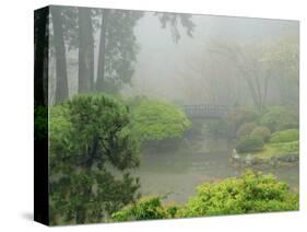 Portland Japanese Garden Fogged In: Portland, Oregon United States of America, USA-Michel Hersen-Stretched Canvas