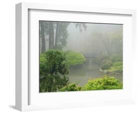 Portland Japanese Garden Fogged In: Portland, Oregon United States of America, USA-Michel Hersen-Framed Photographic Print