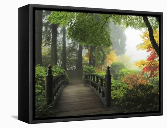 Portland Japanese Garden in Autumn, Portland, Oregon, USA-Michel Hersen-Framed Stretched Canvas