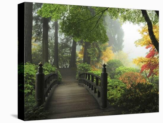 Portland Japanese Garden in Autumn, Portland, Oregon, USA-Michel Hersen-Stretched Canvas