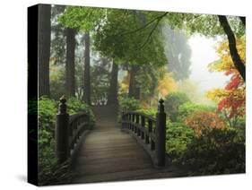 Portland Japanese Garden in Autumn, Portland, Oregon, USA-Michel Hersen-Stretched Canvas