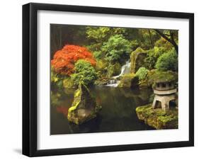 Portland Japanese Garden in Autumn, Portland, Oregon, USA-Michel Hersen-Framed Photographic Print