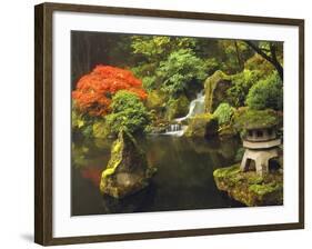 Portland Japanese Garden in Autumn, Portland, Oregon, USA-Michel Hersen-Framed Photographic Print