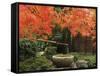 Portland Japanese Garden in Autumn, Portland, Oregon, USA,-Michel Hersen-Framed Stretched Canvas