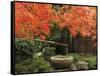 Portland Japanese Garden in Autumn, Portland, Oregon, USA,-Michel Hersen-Framed Stretched Canvas