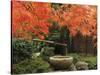 Portland Japanese Garden in Autumn, Portland, Oregon, USA,-Michel Hersen-Stretched Canvas
