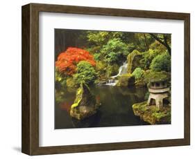 Portland Japanese Garden in Autumn, Portland, Oregon, USA-Michel Hersen-Framed Photographic Print