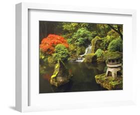 Portland Japanese Garden in Autumn, Portland, Oregon, USA-Michel Hersen-Framed Photographic Print