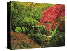 Portland Japanese Garden in Autumn, Portland, Oregon, USA-Michel Hersen-Stretched Canvas