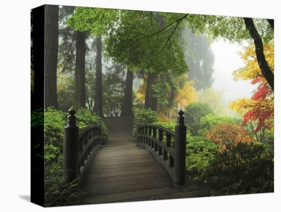 Portland Japanese Garden in Autumn, Portland, Oregon, USA-Michel Hersen-Stretched Canvas