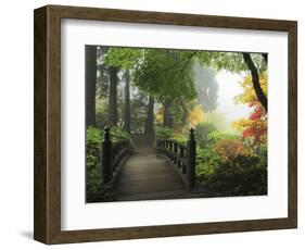 Portland Japanese Garden in Autumn, Portland, Oregon, USA-Michel Hersen-Framed Photographic Print