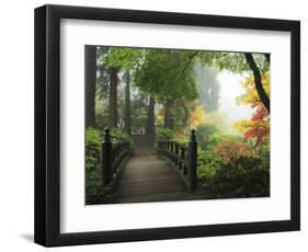 Portland Japanese Garden in Autumn, Portland, Oregon, USA-Michel Hersen-Framed Photographic Print