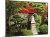 Portland Japanese Garden in Autumn with Fire Hydrant, Portland, Oregon, USA-Michel Hersen-Mounted Premium Photographic Print