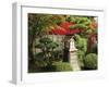 Portland Japanese Garden in Autumn with Fire Hydrant, Portland, Oregon, USA-Michel Hersen-Framed Photographic Print