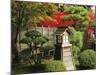 Portland Japanese Garden in Autumn with Fire Hydrant, Portland, Oregon, USA-Michel Hersen-Mounted Photographic Print