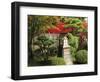 Portland Japanese Garden in Autumn with Fire Hydrant, Portland, Oregon, USA-Michel Hersen-Framed Photographic Print