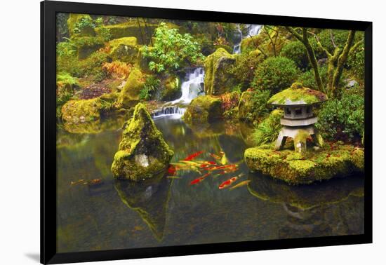 Portland Japanese Garden, Portland, Oregon, USA-Michel Hersen-Framed Photographic Print