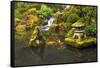 Portland Japanese Garden, Portland, Oregon, USA-Michel Hersen-Framed Stretched Canvas