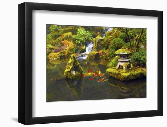 Portland Japanese Garden, Portland, Oregon, USA-Michel Hersen-Framed Photographic Print