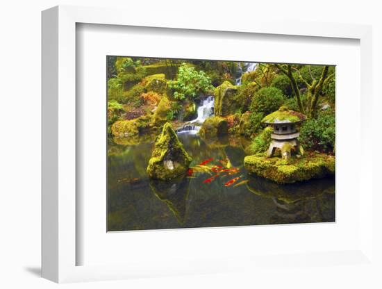 Portland Japanese Garden, Portland, Oregon, USA-Michel Hersen-Framed Photographic Print