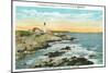 Portland, Maine - Casco Bay View of the Portland Head Lighthouse-Lantern Press-Mounted Art Print