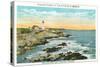 Portland, Maine - Casco Bay View of the Portland Head Lighthouse-Lantern Press-Stretched Canvas