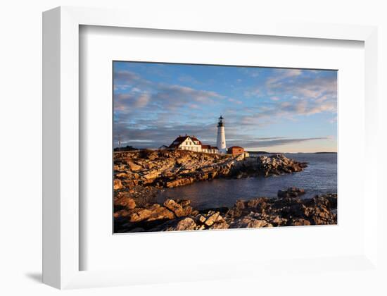 Portland Maine Head Light Dawn-null-Framed Art Print