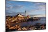 Portland Maine Head Light Dawn-null-Mounted Art Print