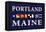 Portland, Maine - Nautical Flags-Lantern Press-Framed Stretched Canvas