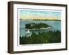 Portland, Maine - Peaks Island View of Pumpkin Knob-Lantern Press-Framed Art Print