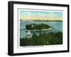 Portland, Maine - Peaks Island View of Pumpkin Knob-Lantern Press-Framed Art Print