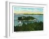 Portland, Maine - Peaks Island View of Pumpkin Knob-Lantern Press-Framed Art Print