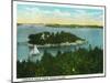 Portland, Maine - Peaks Island View of Pumpkin Knob-Lantern Press-Mounted Art Print