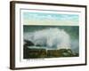 Portland, Maine - Peaks Island View of the Surf-Lantern Press-Framed Art Print