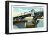 Portland, Maine - Portland Bridge Cantilever Draw and Operations House View-Lantern Press-Framed Art Print