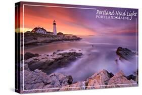 Portland, Maine - Portland Head Light-Lantern Press-Stretched Canvas