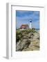 Portland, Maine, USA Famous Head Light lighthouse on rocky cliff.-Bill Bachmann-Framed Photographic Print