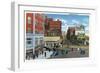 Portland, Maine - View of Congress Square-Lantern Press-Framed Art Print