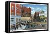 Portland, Maine - View of Congress Square-Lantern Press-Framed Stretched Canvas
