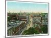 Portland, Maine - View of Congress Street from the Fidelity Building-Lantern Press-Mounted Art Print