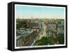 Portland, Maine - View of Congress Street from the Fidelity Building-Lantern Press-Framed Stretched Canvas