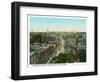 Portland, Maine - View of Congress Street from the Fidelity Building-Lantern Press-Framed Art Print